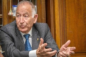 Gabriel Amat durante la entrevista.