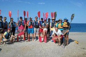 Participantes en un descanso de la actividad.