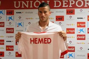 Tomer Hemed en su puesta de largo con el Almería.