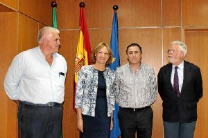 Ortiz, con representantes de COAG, UPA y ASAJA.