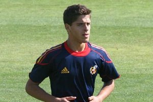 Antonio Marín en un entrenamiento de La Rojita.