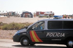 Dispositivo de emergencia montado en el lugar del accidente