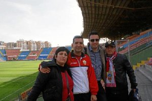 Juajo López, presidente de la Peña Sotanillo en el Ciutat de Valencia.