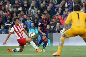 Marín debutó este año en 1ª en el Camp Nou.
