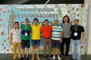 Representantes de nuestro fútbol en el Congreso de Sevilla.