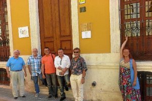 Integrantes del colectivo en la casa de Valente.