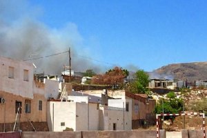 Zona del incendio en Los Almendros