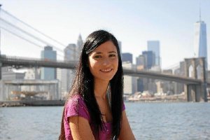 Magda Salinas en Nueva York, ciudad donde ha vivido durante un año.