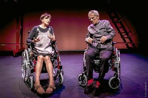 Petra Martínez y Juan Margallo, en un momento de la función.