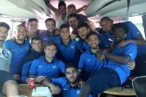 Así celebró el Levante B de José Antonio la victoria en Tarazona.