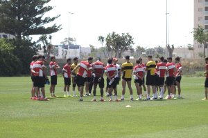 Entrenamiento del filial este miércoles en La Vega.