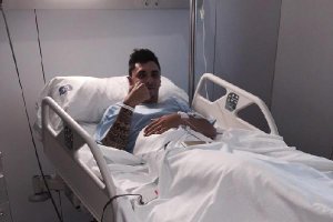 Ximo Navarro después de la operación en Barcelona.