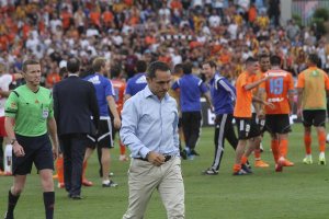 Sergi Barjuan tras acabar el partido.
