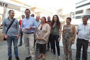 Rafael Esteban esta mañana tras hacer su balance de campaña.