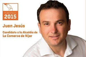 Cartel electoral del candidato de Ciudadanos en Níjar, Juan Jesús Martínez.