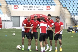 Soriano, Corona y compañía en la sesión de este jueves.