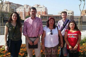 Rafael Esteban junto a miembros de su candidatura.