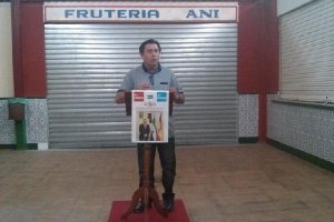 José escánez, miembro de la candidatura, en un acto