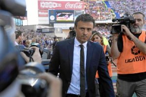 Luis Enrique en su última visita al Vicente Calderón.