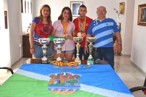 Con la alcaldesa de Viator.