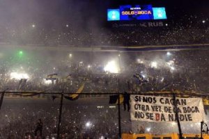 Imagen de La Bombonera en el partido Boca-River.