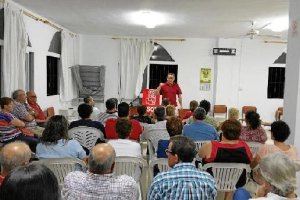 El candidato, Antonio López Olmo, en uno de los actos.