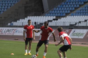 Entrenamiento de este jueves en el Mediterráneo.
