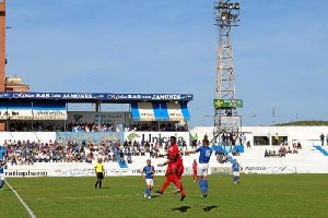 Imagen del Linares-Depor de la pasada jornada de Liga.