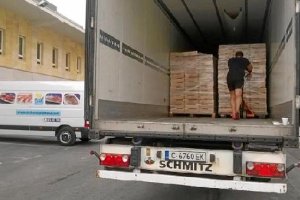 Camión con caballa fresca de Almería rumbo a Bulgaria