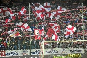 Aficionados del Sevilla.