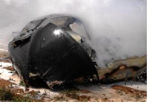 Avión siniestrado en Sevilla.