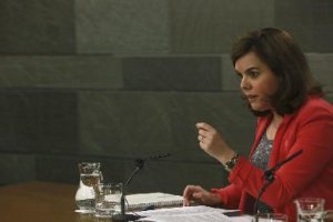 Soraya Sáenz de Santamaría, vicepresidenta del Gobierno. 