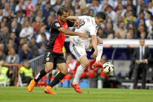 Verza en el partido celebrado en el Santiago Bernabéu.