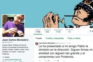 Tweet de Monedero.
