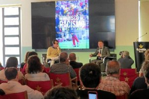 Salva Moya en la presentación realizada en Barcelona.