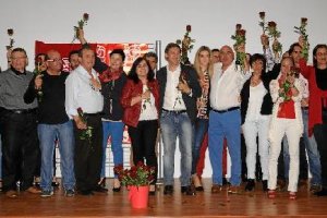 Foto de familiade la candidatura socialista en el municipio de Berja.