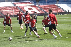 Entrenamiento de este jueves en el Mediterráneo.