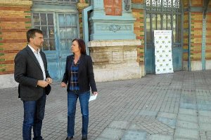 Maíllo y Martín, en la vieja estación.