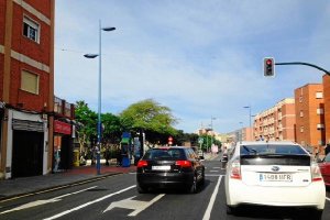 Zona en la que se ha hecho el cambio en la calle Padre Méndez
