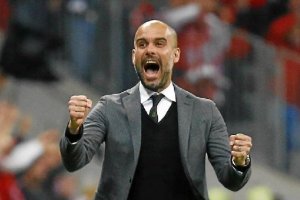 Guardila celebrando uno de los goles del Bayern.