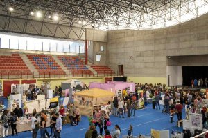 Aspecto que presentaba el Pabellón de Deportes.