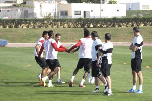 Primeros ejercicios del entrenamiento.