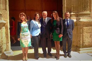 Los cinco parlamentarios almerienses del PP, en Sevilla.