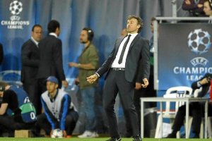 Luis Enrique en el Parque de Los Príncipes.