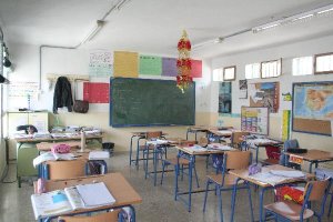 Aula de un centro educativo público de la provincia.