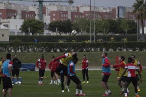 Inicio del partidillo final en el Anexo.