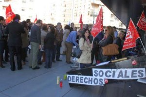 Protestas de los sindicatos en Almería.