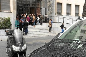 la policía protege la Audiencia de Almería durante las sesiones del juicio