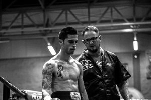 Una estampa singular del boxeador roquetero.