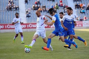 Michel en el partido en Jaén.